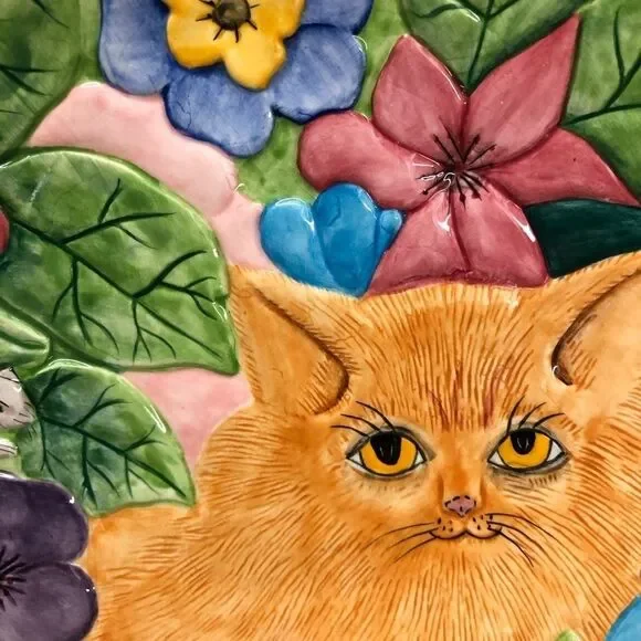 VINTAGE 1991 Pate Wade Cat & Mouse Porcelain Plate 0392 - Picture 2 of 7